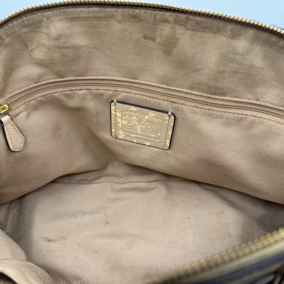 Coach dome Satchel Tan Leather Women's Bag - Picture 11 of 14